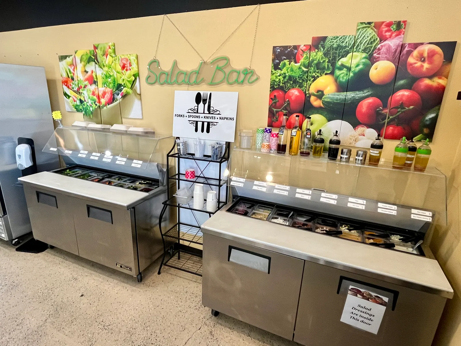 Salad bar at Dinners Done Right
