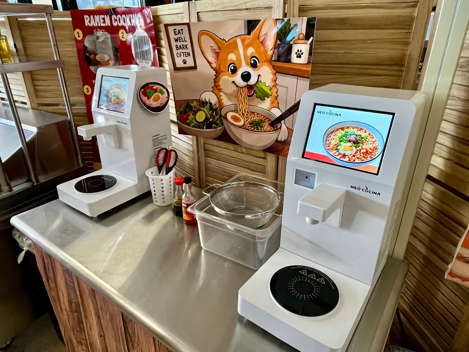 Ramen bar cook stations at Dinners Done Right